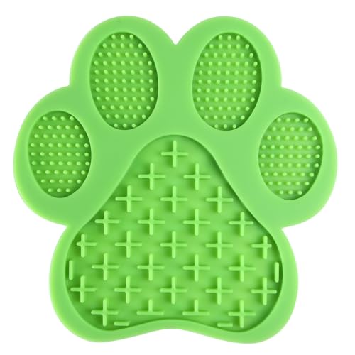 HEPYLAIFU Leckmatte Hund Leckpads for Hunde, lebensmittelechte Haustier-Leckmatte Saugnapf Slow-Feeder-Matte Katzen Hunde (Color : C, Size : L) von HEPYLAIFU