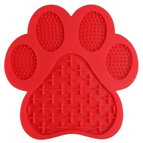 HEPYLAIFU Leckmatte Hund Leckpads for Hunde, lebensmittelechte Haustier-Leckmatte Saugnapf Slow-Feeder-Matte Katzen Hunde (Color : D, Size : L) von HEPYLAIFU