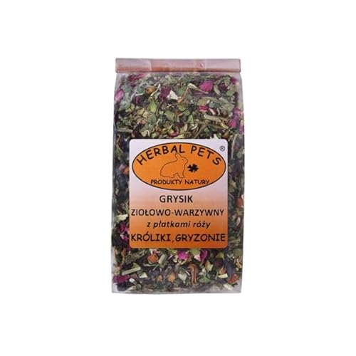 HERBAL PETS Kräuterfutter für Kleintiere, Haustiere, Kräuter und Gemüse, Whirlpool, mit Rosenblättern, 100 g / 10 Lok.6 von HERBAL PETS