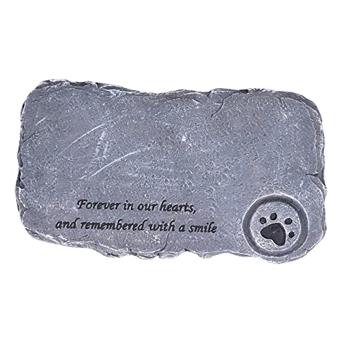 HERCHR Pet Memorial Stone, Gartengedenksteinharz Garten Grab Marker für Hund oder Katze, handbemaltes Sprungschützen Sympathie (Figur a) von HERCHR