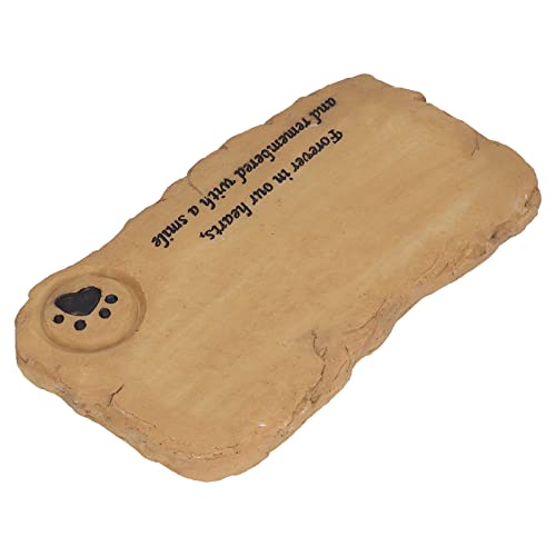 HERCHR Pet Memorial Stone, Gartengedenksteinharz Garten Grab Marker für Hund oder Katze, handbemaltes Sprungschützen Sympathie (Figur b) von HERCHR