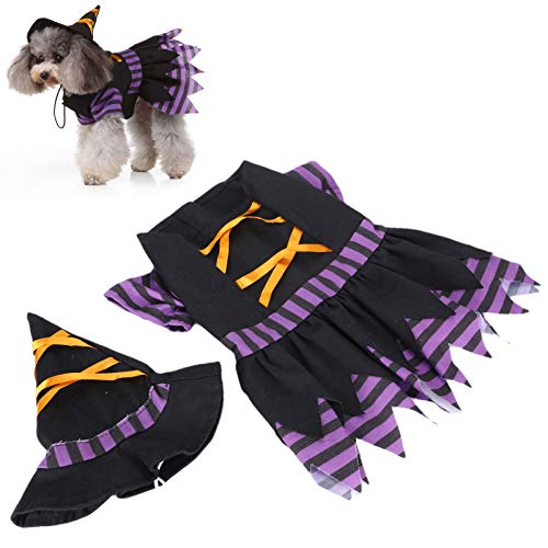 Katzenhund Halloween Kostüme, Haustiere Outfits Cosplay Kostüm mit Hut für kleine Hunde Kätzchen verkleiden[M ] von HERCHR