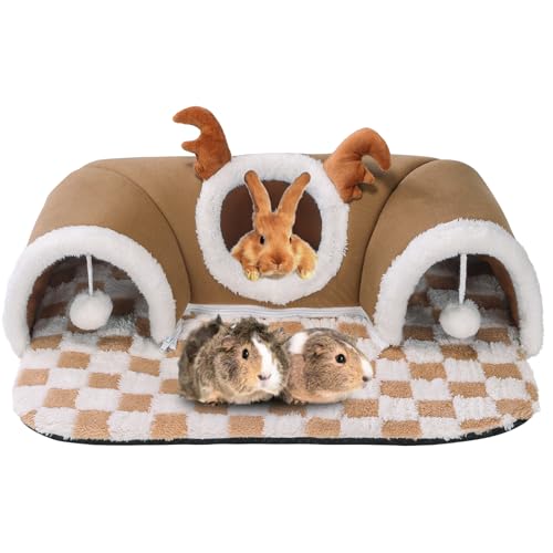 HERCOCCI Bunny Bed Tunnel Plüsch, Upgrade Großes Kaninchenversteck Rohr – Entfernen Sie Bettmatte Meerschweinchen Höhle Haus für Kaninchen Häschen Meerschweinchen Kätzchen HERCOCCI Bunny Bed Tunnel Plüsch, Upgrade Großes Kaninchenversteck Rohr – Entfernen Sie Bettmatte Meerschweinchen Höhle Haus für Kaninchen Häschen Meerschweinchen Kätzchen von HERCOCCI