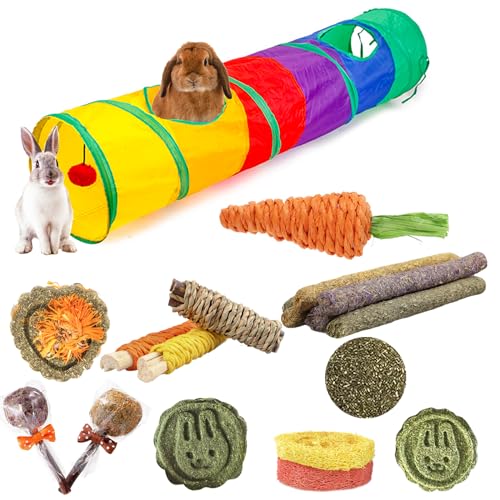 HERCOCCI Hasentunnel und Röhren, zusammenklappbar, Kaninchen-Versteck-Tunnel, Kleintier-Aktivitätsspielzeug für Kaninchen, Meerschweinchen, Frettchen, Kätzchen, Welpen HERCOCCI Hasentunnel und Röhren, zusammenklappbar, Kaninchen-Versteck-Tunnel, Kleintier-Aktivitätsspielzeug für Kaninchen, Meerschweinchen, Frettchen, Kätzchen, Welpen von HERCOCCI