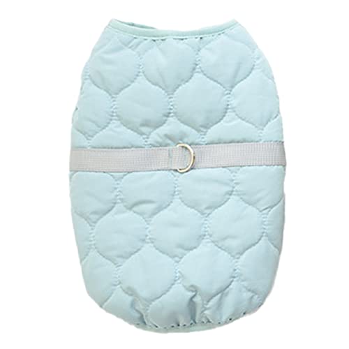Haustiermantel, einfarbig, für Hunde und Katzen, Haustierkleidung, Outfit, Rundhalsausschnitt, Winterkleidung für kleine bis mittelgroße Hunde und Katzen, Rosa, Größe M / 19 (Grün, XL) von HERGDB