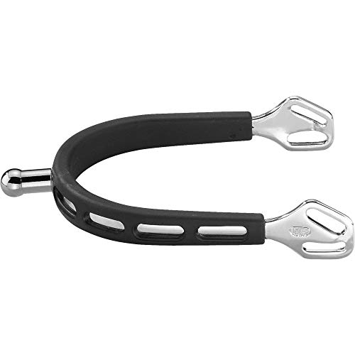 Sprenger Sporen Ultra Fit extra Grip aus Edelstahl, 20mm, Kugelkopf I Reitsporen mit Gummiüberzug für besseren Halt I optimierte Sporenriemenführung von Herm Sprenger