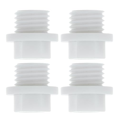 HEROFFIX 4 Stück Aquarium Kunststoff Schlauchstutzen 25/32" Schlauch x M20 NPT Gewindeadapter Weiß PP von HEROFFIX