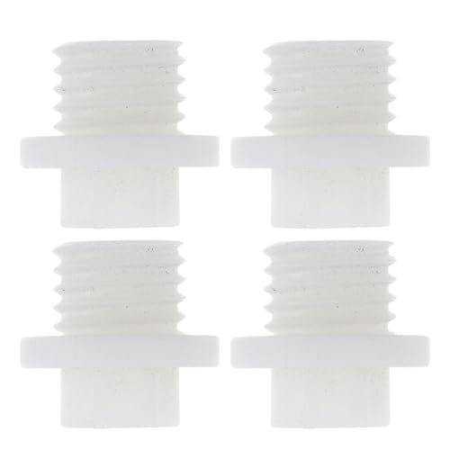HEROFFIX 4 Stück Aquarium Kunststoff Schlauchstutzen 35/64" Schlauch x M18 NPT Gewindeadapter Weiß PP von HEROFFIX