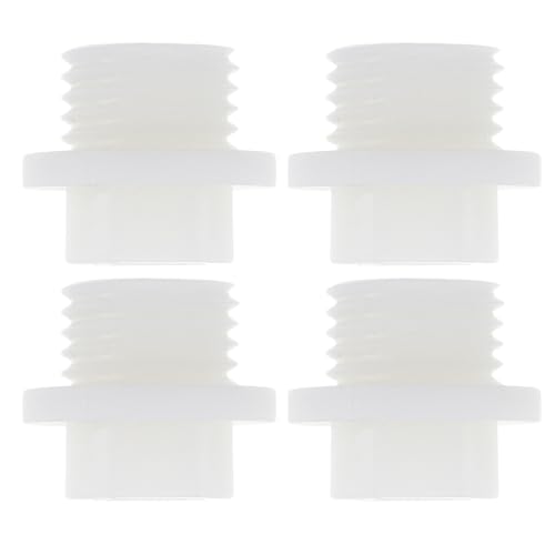 HEROFFIX 4 Stück Aquarium Kunststoff Schlauchstutzen 45/64" Schlauch x M22 NPT Gewindeadapter Weiß PP von HEROFFIX