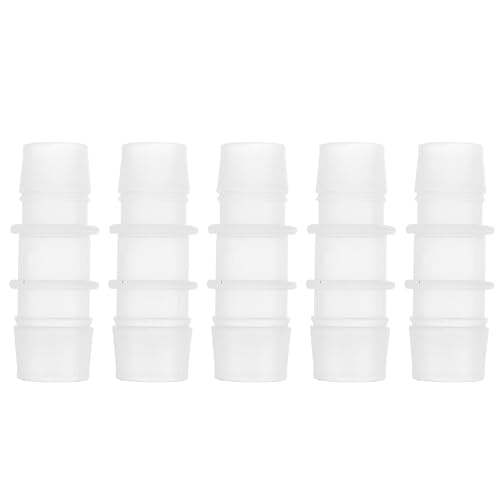 HEROFFIX 5 Stück Aquarium Kunststoff Schlauchstutzen 9/16" bis 5/8" Schlauch ID Verbinder Klarer Kunststoff von HEROFFIX