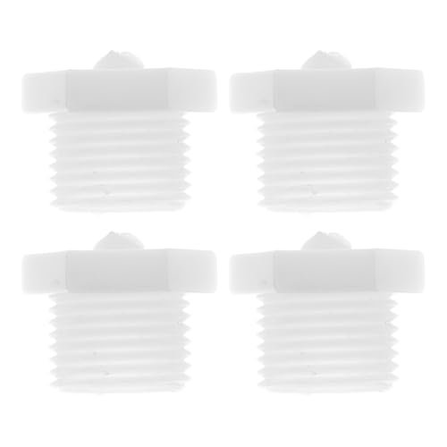 HEROFFIX Kunststoff-Schlauchstutzen G1/2 Weibliches Gewinde Endstopfen Transparent 4 Stück von HEROFFIX