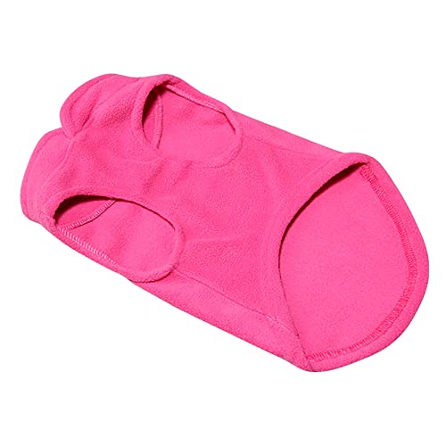 HERSIL 1 Stück Hundepullover Winter-Haustier-Kleidung Hunde-Outfit weicher Katzen-Pullover Hunde-Sweatshirt für kleine Hunde-Welpen-Katzen Hundemantel Rücken (Pink, L) von HERSIL