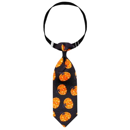 HERSIL Halloween-Haustierhalsband im britischen Stil, Katzen- und Hundehalsband mit, verstellbares Kürbis-Fledermaus-Muster, Festival-Haustier-Dekorationszubehör Rotes Halsband (D, One Size) von HERSIL