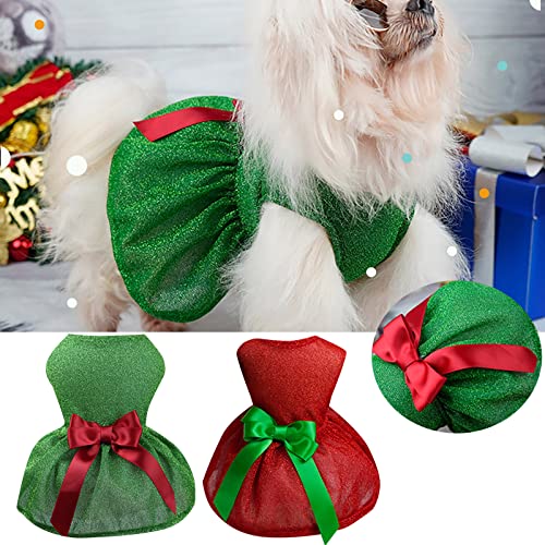 Hundekleider Haustier Weihnachtskleid Outfit Thermal Holiday Puppy Costume Dress Pet Clothes von HERSIL