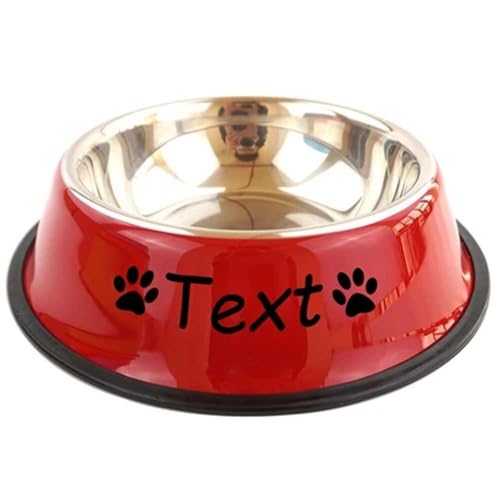 Personalisierter Futternapf Aus Edelstahl Mit Namen, Individuelle Hunde- Und Katzennäpfe For Futter Und Wasser, Isoliertes Geschenk For Haustiere, Ideal For Kleine Hunde Und Katzen, Individueller(Red) Personalisierter Futternapf Aus Edelstahl Mit Namen, Individuelle Hunde- Und Katzennäpfe For Futter Und Wasser, Isoliertes Geschenk For Haustiere, Ideal For Kleine Hunde Und Katzen, Individueller(Red) von HERSTL