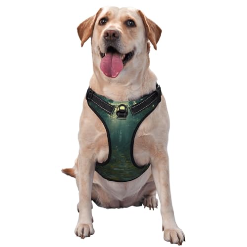 Forest Trail Hundegeschirr für kleine, mittelgroße und große Hunde, verstellbar, atmungsaktiv, mit Schnellverschluss-Schnallen von HERTqwop