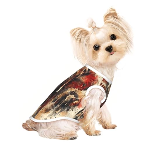 Gemaltes Hunde-Shirt für kleine Hunde, weiche und atmungsaktive Katzen- und Hundekleidung, geeignet für kleine Haustiere Gemaltes Hunde-Shirt für kleine Hunde, weiche und atmungsaktive Katzen- und Hundekleidung, geeignet für kleine Haustiere von HERTqwop