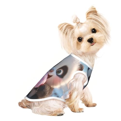 Hunde-Shirt für kleine Hunde, Panda-Schneeball-Design, weiche und atmungsaktive Katzen- und Hundekleidung, geeignet für kleine Haustiere Hunde-Shirt für kleine Hunde, Panda-Schneeball-Design, weiche und atmungsaktive Katzen- und Hundekleidung, geeignet für kleine Haustiere von HERTqwop