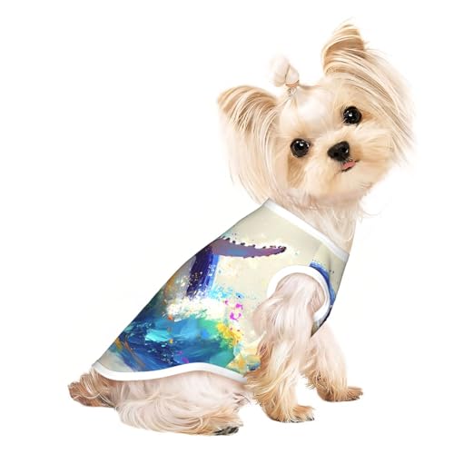 Hunde-Shirt für kleine Hunde, bemalt, für kleine Haustiere, weiche und atmungsaktive Katzen- und Hundekleidung, geeignet für kleine Haustiere Hunde-Shirt für kleine Hunde, bemalt, für kleine Haustiere, weiche und atmungsaktive Katzen- und Hundekleidung, geeignet für kleine Haustiere von HERTqwop