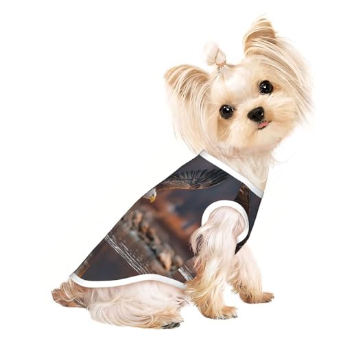 Hunde-Shirt mit Adler auf dem See, für kleine Haustiere, weiche und atmungsaktive Katzen- und Hundekleidung, geeignet für kleine Haustiere Hunde-Shirt mit Adler auf dem See, für kleine Haustiere, weiche und atmungsaktive Katzen- und Hundekleidung, geeignet für kleine Haustiere von HERTqwop