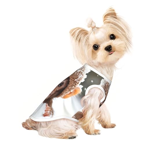 Hunde-Shirt mit Affen-Motiv im Schnee, für kleine Haustiere, weiche und atmungsaktive Katzen- und Hundekleidung, geeignet für kleine Haustiere Hunde-Shirt mit Affen-Motiv im Schnee, für kleine Haustiere, weiche und atmungsaktive Katzen- und Hundekleidung, geeignet für kleine Haustiere von HERTqwop