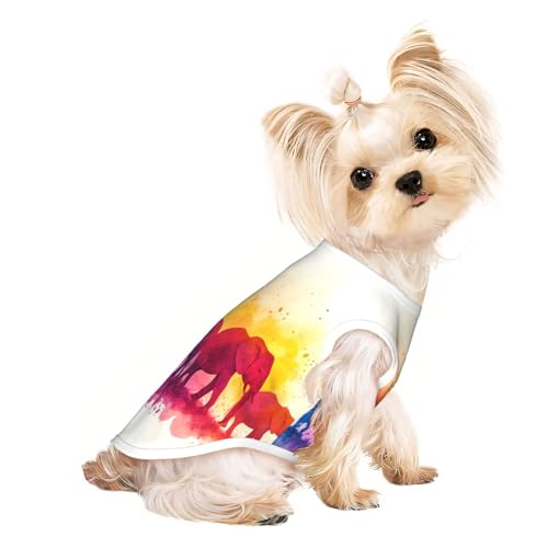 Hunde-Shirt mit Elefantenherde für kleine Hunde, weiche und atmungsaktive Katzen- und Hundekleidung, geeignet für kleine Haustiere Hunde-Shirt mit Elefantenherde für kleine Hunde, weiche und atmungsaktive Katzen- und Hundekleidung, geeignet für kleine Haustiere von HERTqwop