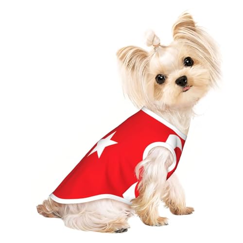 Hunde-Shirt mit Flagge der Türkei für kleine Hunde, weiche und atmungsaktive Katzen- und Hundekleidung, geeignet für kleine Haustiere Hunde-Shirt mit Flagge der Türkei für kleine Hunde, weiche und atmungsaktive Katzen- und Hundekleidung, geeignet für kleine Haustiere von HERTqwop