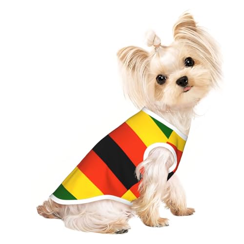 Hunde-Shirt mit Flagge von Simbabwe, für kleine Haustiere, weiche und atmungsaktive Katzen- und Hundekleidung, geeignet für kleine Haustiere Hunde-Shirt mit Flagge von Simbabwe, für kleine Haustiere, weiche und atmungsaktive Katzen- und Hundekleidung, geeignet für kleine Haustiere von HERTqwop