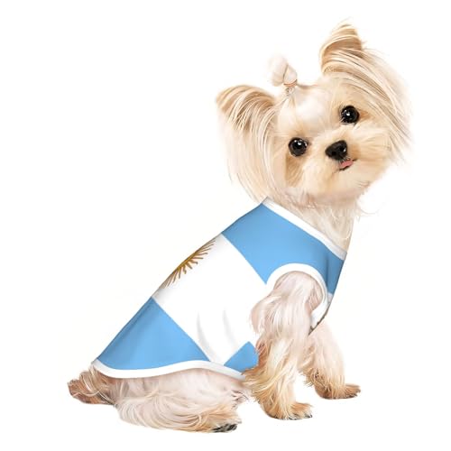Hunde-Shirt mit argentinischer Flagge für kleine Haustiere, weiche und atmungsaktive Katzen- und Hundekleidung, geeignet für kleine Haustiere Hunde-Shirt mit argentinischer Flagge für kleine Haustiere, weiche und atmungsaktive Katzen- und Hundekleidung, geeignet für kleine Haustiere von HERTqwop