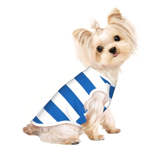 Hunde-Shirt mit griechischer Flagge für kleine Hunde, weiche und atmungsaktive Katzen- und Hundekleidung, geeignet für kleine Haustiere Hunde-Shirt mit griechischer Flagge für kleine Hunde, weiche und atmungsaktive Katzen- und Hundekleidung, geeignet für kleine Haustiere von HERTqwop