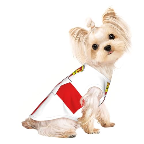 Hundeshirt mit Flagge Nordirlands für kleine Haustiere, weiche und atmungsaktive Katzen- und Hundekleidung, geeignet für kleine Haustiere von HERTqwop