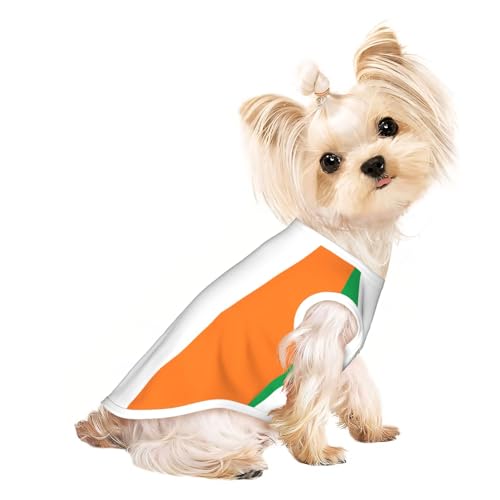 Hundeshirt mit Flagge der irischen Flagge für kleine Haustiere, weiche und atmungsaktive Katzen- und Hundekleidung, geeignet für kleine Haustiere von HERTqwop