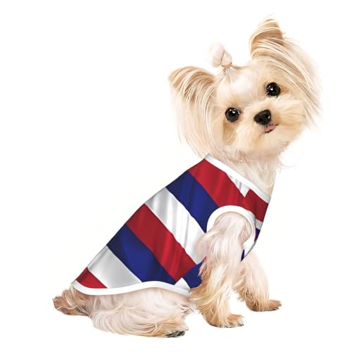 Hundeshirt mit Flagge von Hawaii, für kleine Hunde, weiche und atmungsaktive Katzen- und Hundekleidung, geeignet für kleine Haustiere von HERTqwop