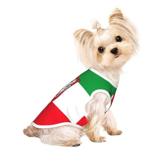 Hundeshirt mit Flagge von Nordrhein-Westfalen für kleine Hunde, weiche und atmungsaktive Katzen- und Hundekleidung, geeignet für kleine Haustiere von HERTqwop