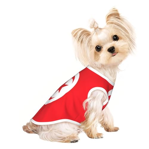 Hundeshirt mit tunesischer Flagge für kleine Hunde, weiche und atmungsaktive Katzen- und Hundekleidung, geeignet für kleine Haustiere Hundeshirt mit tunesischer Flagge für kleine Hunde, weiche und atmungsaktive Katzen- und Hundekleidung, geeignet für kleine Haustiere von HERTqwop