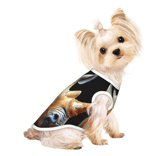Lonely Rhino Hunde-Shirt für kleine Haustiere, T-Shirt für Mädchen, weiche und atmungsaktive Katzen- und Hundekleidung, geeignet für kleine Haustiere Lonely Rhino Hunde-Shirt für kleine Haustiere, T-Shirt für Mädchen, weiche und atmungsaktive Katzen- und Hundekleidung, geeignet für kleine Haustiere von HERTqwop