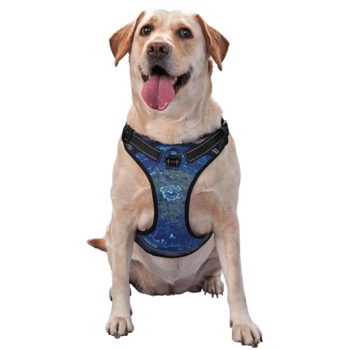 Technology Island Hundegeschirr für kleine, mittelgroße und große Hunde, verstellbare atmungsaktive Hundeweste mit Schnellverschluss-Schnallen von HERTqwop