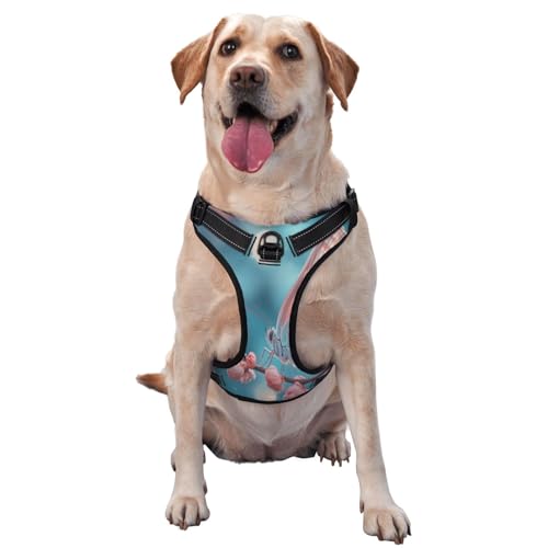 The Butterfly of Spring Hundegeschirr für kleine, mittelgroße und große Hunde, verstellbare atmungsaktive Hundeweste mit Schnellverschluss-Schnallen von HERTqwop