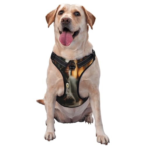 The Waiting Cat Hundegeschirr für kleine, mittelgroße und große Hunde, verstellbare atmungsaktive Hundeweste mit Schnellverschluss-Schnallen von HERTqwop