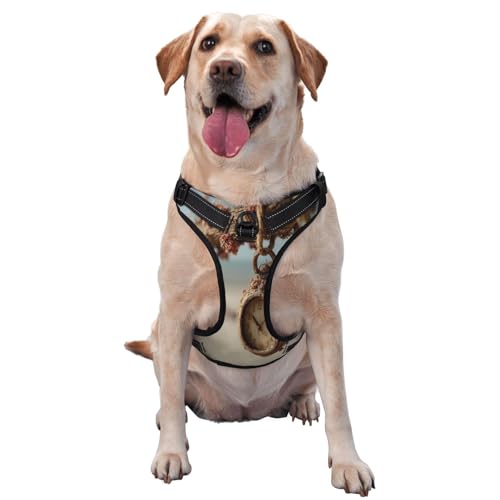 Vintage Clock Hundegeschirr für kleine, mittelgroße und große Hunde, verstellbar, atmungsaktiv, mit Schnellverschluss-Schnallen Vintage Clock Hundegeschirr für kleine, mittelgroße und große Hunde, verstellbar, atmungsaktiv, mit Schnellverschluss-Schnallen von HERTqwop