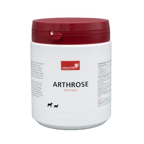 HERZENSTIER Arthrose 70 g für Hunde, Katzen & Pferde, pflanzliche Nahrungsergänzung zur Unterstützung der Gelenke - Natürliches Gelenkpulver mit Grünlippmuschel von HERZENSTIER