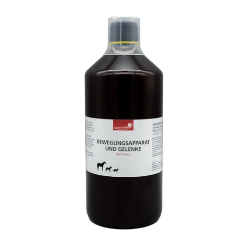 HERZENSTIER Bewegungsapparat & Gelenke 1000 ml für Hunde, Katzen & Pferde, Natürliche Kräutertropfen & Pflanzliche Unterstützung bei sportlicher Belastung von HERZENSTIER