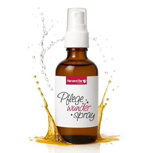 HERZENSTIER Pflegewunderspray 100 ml für Hunde, Katzen & Pferde für natürliche Hautpflege bei Wund- & Scheuerstellen, Ideal für Narben & empflindliche Haut von HERZENSTIER
