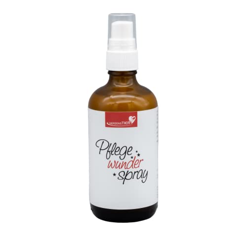 HERZENSTIER Pflegewunderspray 100 ml für Hunde, Katzen & Pferde für natürliche Hautpflege bei Wund- & Scheuerstellen, Ideal für Narben & empflindliche Haut von HERZENSTIER