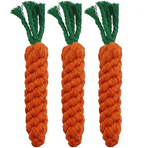 HESUILONG Pet Toys Karotten, Welpen, Kauspielzeug, Hundespielzeug, Karottenseil, Kauspielzeug, Katzenspielzeug, sicher, langlebig, geflochtenes Kaninchen-Karottenspielzeug, gesundes Geschenk, 3 Stück HESUILONG Pet Toys Karotten, Welpen, Kauspielzeug, Hundespielzeug, Karottenseil, Kauspielzeug, Katzenspielzeug, sicher, langlebig, geflochtenes Kaninchen-Karottenspielzeug, gesundes Geschenk, 3 Stück von HESUILONG