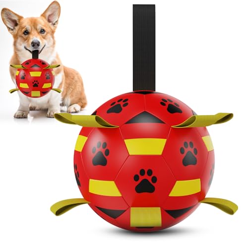 HETOO Hundeball Hundespielzeug Ball mit Griff für Hund Interaktives Schleppen von Krieg Wasser Hundebälle Spielzeug Geburtstagsgeschenk für Kleine/Mittel/Große Hunde (6 Zoll Rot Gelb) HETOO Hundeball Hundespielzeug Ball mit Griff für Hund Interaktives Schleppen von Krieg Wasser Hundebälle Spielzeug Geburtstagsgeschenk für Kleine/Mittel/Große Hunde (6 Zoll Rot Gelb) von HETOO