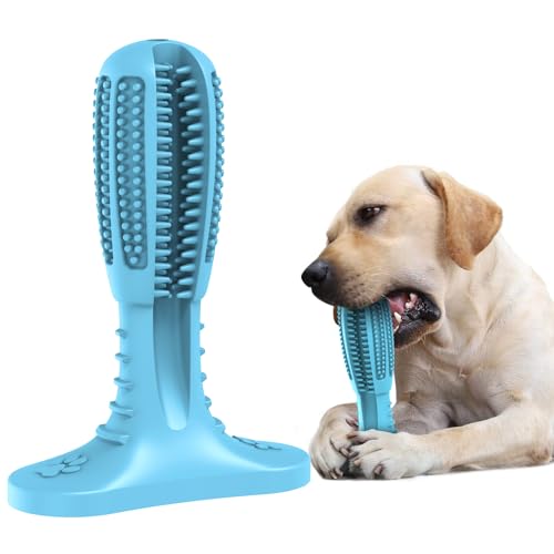 HETOO Hundespielzeug, Kauspielzeug für Hund Welpen, Zähne Reinigung Hunde Spielzeug Für Mittelgroße Hunde, Zähne Schleifstange Gummi Dog Toys (Blau) von HETOO