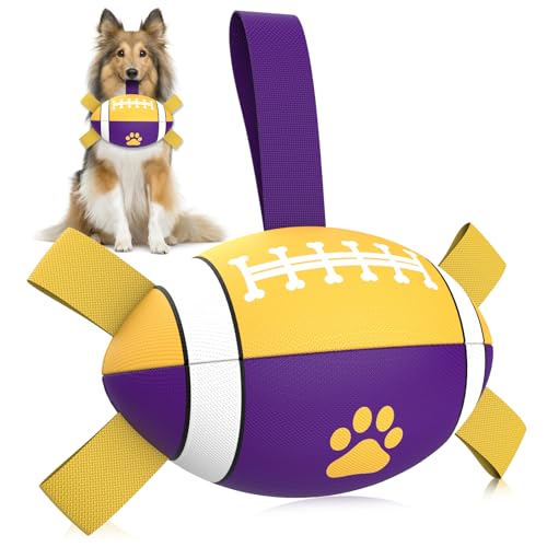 HETOO Hunde-Fußball - Langlebiger Ball, Superbowl Party-Dekorationen, Gastgeschenk, Outdoor-Hundespielzeug, Sommer-Hüteball für Welpen von HETOO