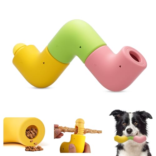 HETOO Leckerli-Puzzle für Hunde: Kauspielzeug, Futterspenderblöcke für intelligente Hunde, geistige Stimulationsspiele für große, mittelgroße Hunde, Welpen, Zahnbürstenstäbchen von HETOO