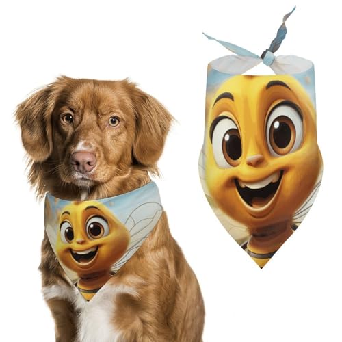 Bee Hundehalstücher für die Fütterung, Fellpflege, dreieckige Haustier-Lätzchen, waschbar, Haustier-Schal für Katzen und Hunde Bee Hundehalstücher für die Fütterung, Fellpflege, dreieckige Haustier-Lätzchen, waschbar, Haustier-Schal für Katzen und Hunde von HETVBNS